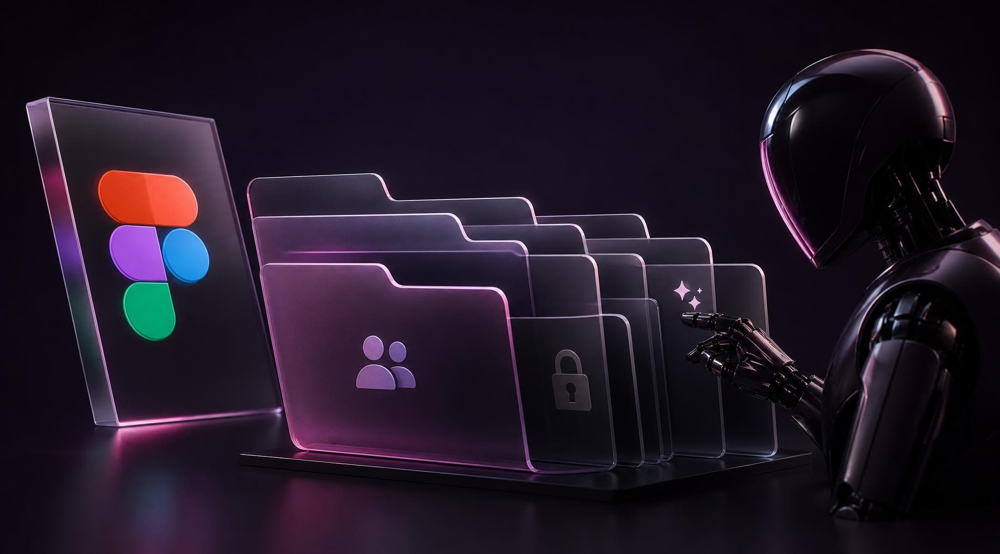 Figma : dossiers imbriqués et contrôles IA pour les admins